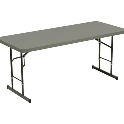 Folding Tables*ICEBERG IndestrucTable TOO Adjustable Height Folding Table, 72" x 30", Charcoal (65627)