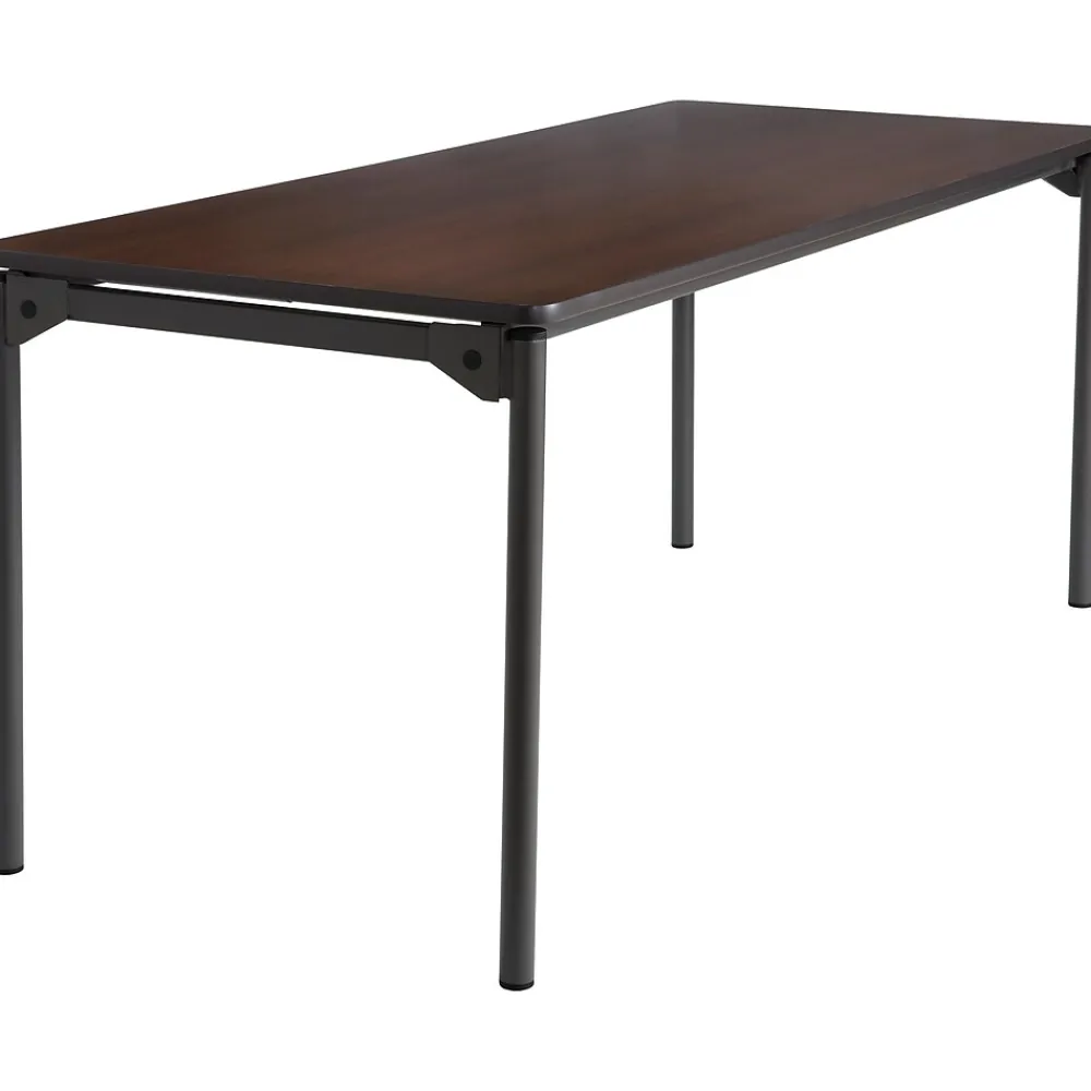 Folding Tables*ICEBERG Maxx Legroom Rectangular Folding Table, Walnut, 29 1/2"H x 72"W x 30"D