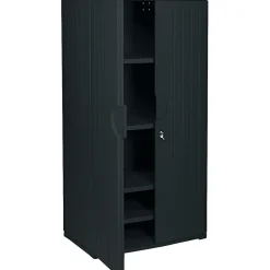 Storage Cabinets*ICEBERG ® Officeworks® Polyethylene Storage Cabinet, Non-Assembled, 72Hx36Wx22D