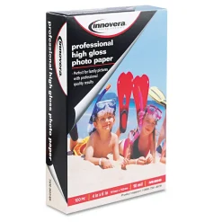 Photo Paper*Innovera Glossy Photo Paper, 4" x 6", 100 Sheets/Pack (IVR99546)