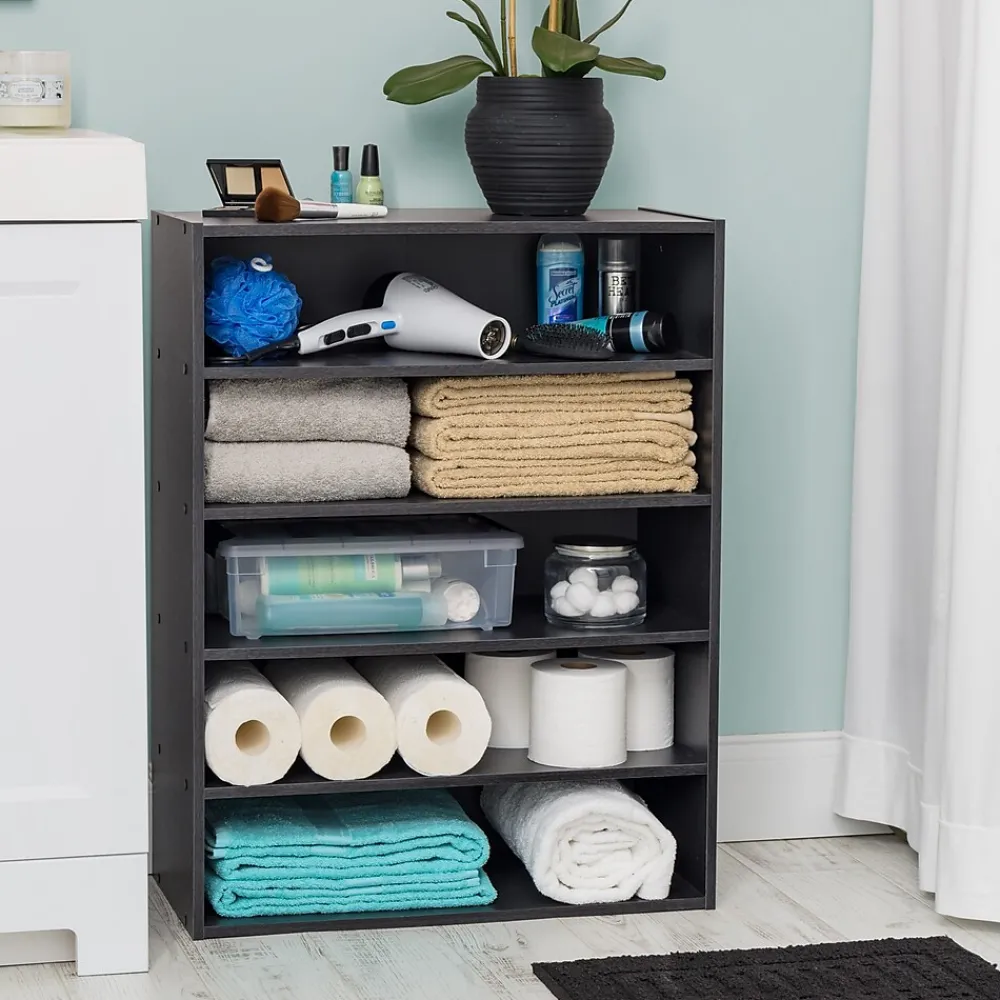 Bookcases*Iris 31.51" 5-Shelf Bookcase, Black (596985)