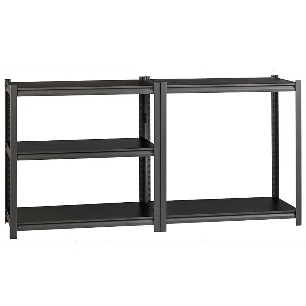 Shelving*Iron Horse 3200 Concealed Rivet 5-Shelf Metal Stand Alone Shelving Unit, 36" W, Gray (20996)