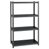 Shelving*Iron Horse 3200 Concealed Rivet 4-Shelf Metal Stand Alone Shelving Unit, 36" W, Gray (20995)