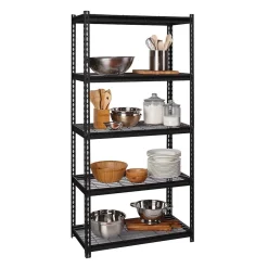 Shelving*Iron Horse 2300 lb. Wire Rivet Series 5-Shelf Metal/Wire Deck Shelving Unit, 36