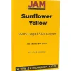 Card Stock*JAM Paper 80 lb. Cardstock Paper, 8.5" x 14", Sunflower Yellow, 50 Sheets/Pack (16729352)
