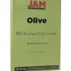 Card Stock*JAM Paper 80 lb. Cardstock Paper, 8.5" x 14", Olive Green, 50 Sheets/Pack (16729372)