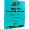Card Stock*JAM Paper 65 lb. Cardstock Paper, 8.5" x 11", Sea Blue, 250 Sheets/Ream (102677B)