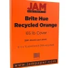 Card Stock*JAM Paper 65 lb. Cardstock Paper, 8.5" x 11", Orange, 250 Sheets/Ream (1033879B)
