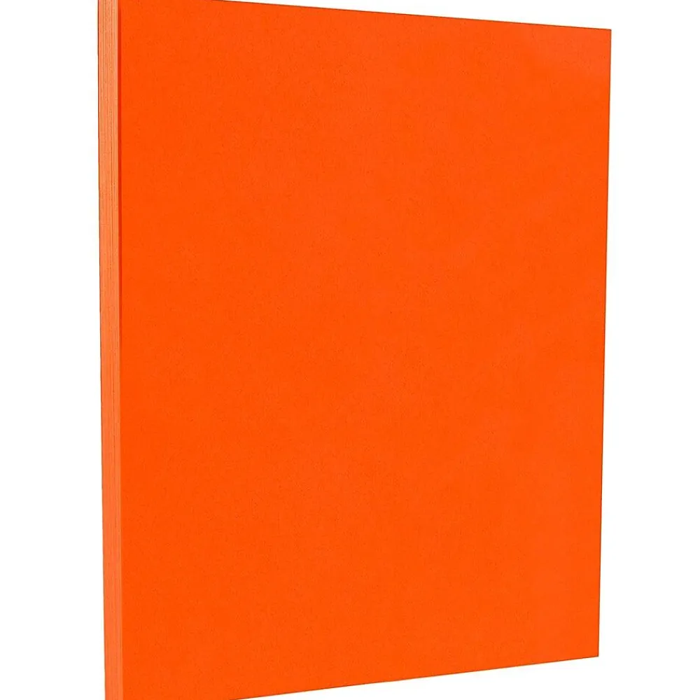 Card Stock*JAM Paper 65 lb. Cardstock Paper, 8.5" x 11", Orange, 250 Sheets/Ream (1033879B)