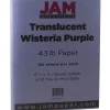Card Stock*JAM Paper 43 lb. Cardstock Paper, 8.5" x 11", Wisteria Purple, 50 Sheets/Pack (1592216)