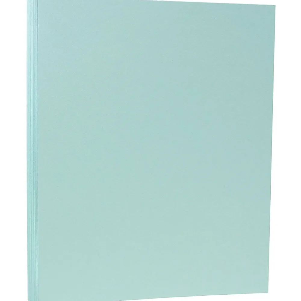 Card Stock*JAM Paper 80 lb. Cardstock Paper, 8.5" x 11", Aqua Blue, 50 Sheets/Pack (1524370)
