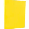 Card Stock*JAM Paper 8.5" x 11" Color Cardstock, 65lb, Yellow, 100/pack (104018G)
