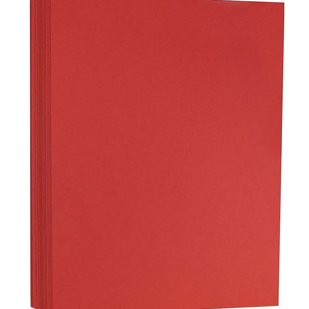 Card Stock*JAM Paper Extra Heavyweight 130 lb. Cardstock Paper, 8.5" x 11", Red, 25 Sheets/Pack (295731621)