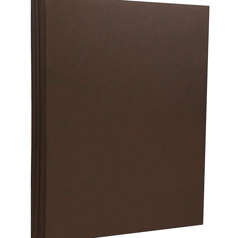 Card Stock*JAM Paper Extra Heavyweight 130 lb. Cardstock Paper, 8.5" x 11", Chocolate Brown, 25 Sheets/Pack (296431636)