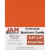 Business Cards*JAM Paper ® Printable Business Cards, 3 1/2 x 2, Orange, 100/Pack (22128342)