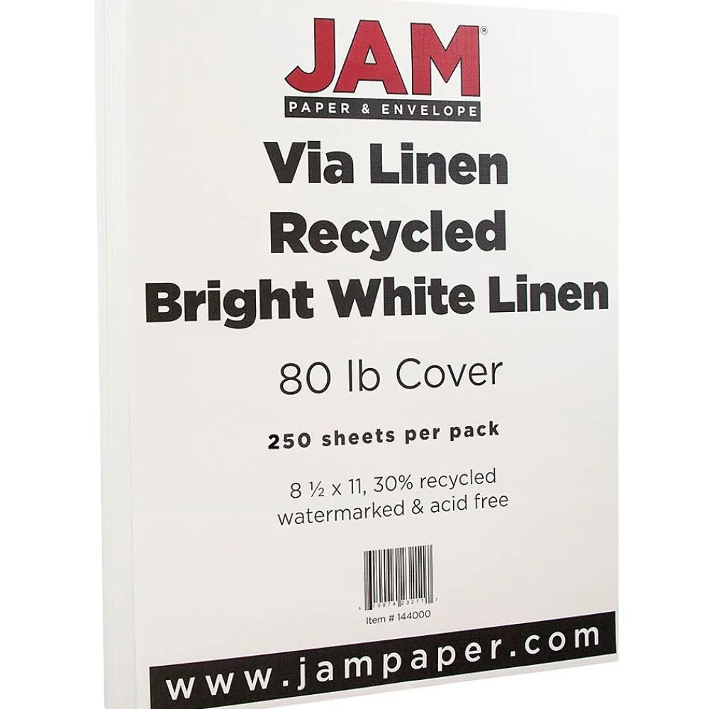 Card Stock*JAM Paper Strathmore 80 lb. Cardstock Paper, 8.5" x 11", Bright White, 250 Sheets/Ream (144000B)