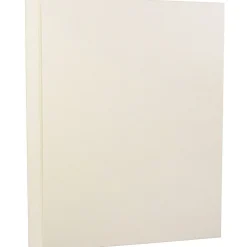 Resume Paper*JAM Paper ® Strathmore 24lb Paper, 8.5 x 11, Natural White Linen, 100 Sheets/Pack (143530)
