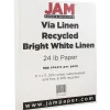 Resume Paper*JAM Paper ® Strathmore 24lb Paper, 8.5 x 11, Bright White Linen, 500 Sheets/Ream (143920B)