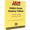 Card Stock*JAM Paper Vellum Bristol 110 lb. Cardstock Paper, 8.5" x 11", Canary Yellow, 50 Sheets/Pack (816917020)