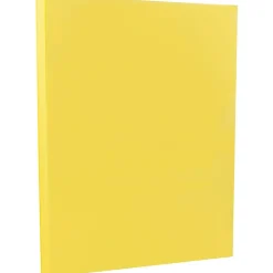 Card Stock*JAM Paper Vellum Bristol 67 lb. Cardstock Paper, 8.5" x 11", Yellow, 50 Sheets/Pack (169838)