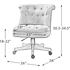 Office Chairs*Karat Home Armless Fabric Swivel Task Chair, Blue (HOFMSY0096-BLUE)