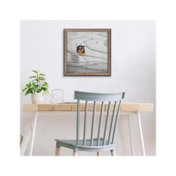 Bulletin*Kate & Laurel Pete Olsen Ocean Beach San Francisco Cork Bulletin Board, Gold Frame, 1' x 1' (222049)