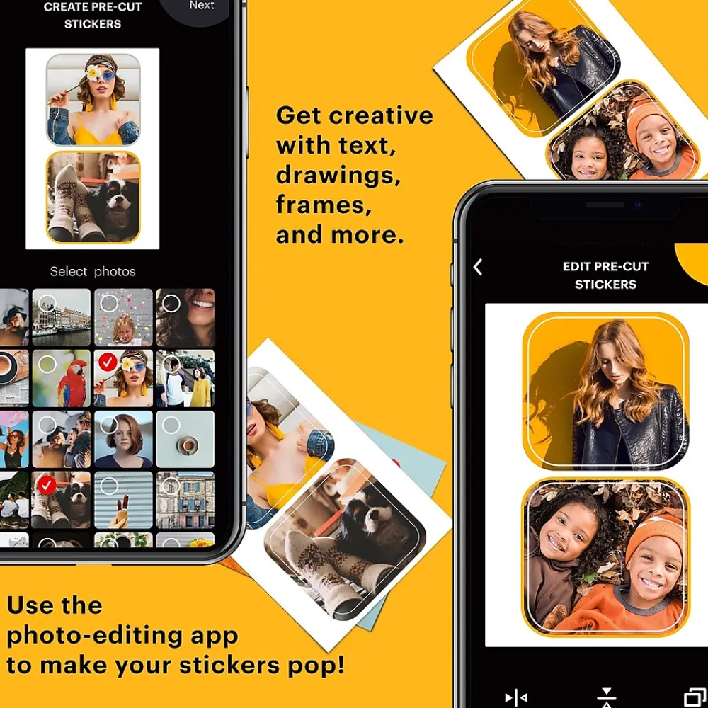 Photo Paper*Kodak Zink Premium Pre-Cut Sticker Photo Paper, 2" x 3", 30 Sheets/Pack (RODZ2X330C)