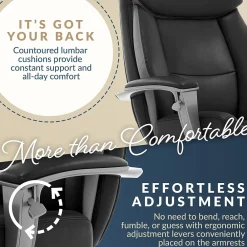 Ergonomic Chairs*La-Z-Boy Alton Leather Executive Chair, (51544) Black