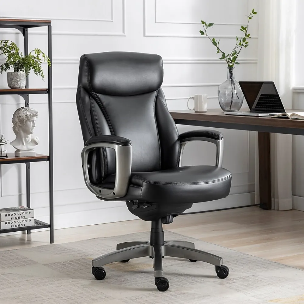 Ergonomic Chairs*La-Z-Boy Arcadian Bonded Leather Executive Chair, (60009) Black
