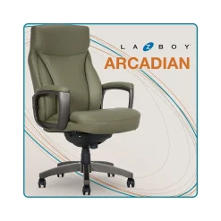 Office Chairs*La-Z-Boy Arcadian Ergonomic Bonded Leather Swivel Executive Chair, Olive (60008-OLV)
