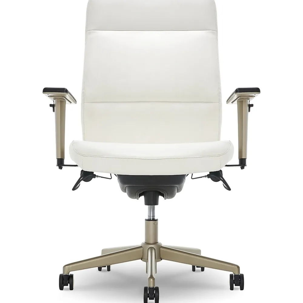 Office Chairs*La-Z-Boy Baylor Ergonomic Faux Leather Swivel Executive Chair, White (CHR10085A)