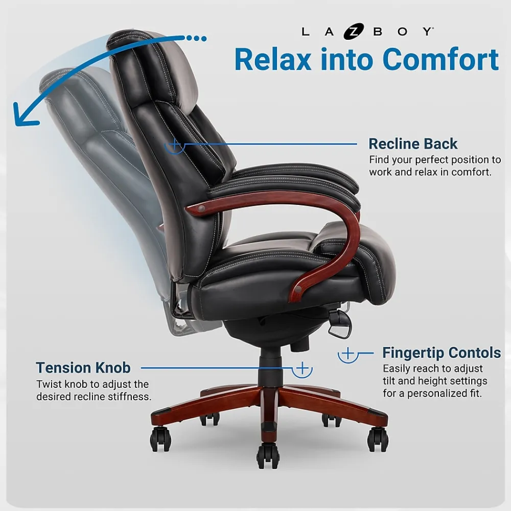 Ergonomic Chairs*La-Z-Boy Bradley Bonded Leather Executive Chair, (46089-CC) Black