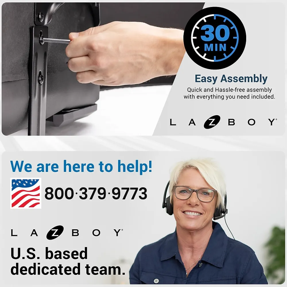 Ergonomic Chairs*La-Z-Boy Bradley Bonded Leather Executive Chair, (46089-CC) Black