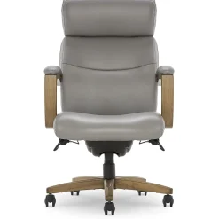 Office Chairs*La-Z-Boy Greyson Ergonomic Bonded Leather Swivel Executive Chair, Gray (CHR10086A)