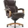 Ergonomic Chairs*La-Z-Boy Harnett Ergonomic Faux Leather Swivel Executive Chair, Coffee (46253B)
