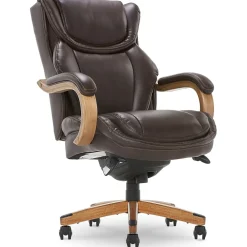 Ergonomic Chairs*La-Z-Boy Harnett Ergonomic Faux Leather Swivel Executive Chair, Coffee (46253B)