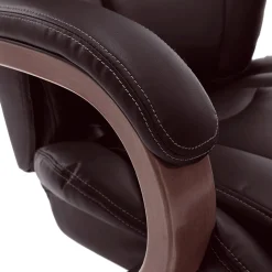 Ergonomic Chairs*La-Z-Boy Harnett Ergonomic Faux Leather Swivel Executive Chair, Coffee (46253B)
