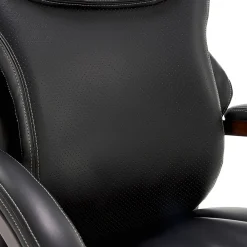 Office Chairs*La-Z-Boy Hyland Ergonomic Bonded Leather Swivel Executive Chair, Black (45779A)