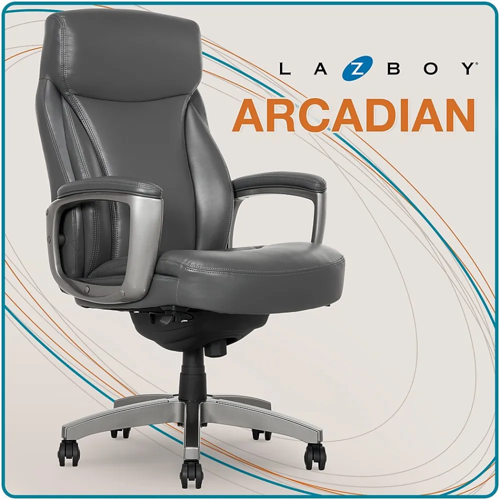 Ergonomic Chairs*La-Z-Boy Leather Executive Chair, (51446) Gray
