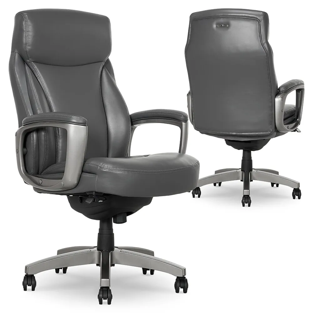 Ergonomic Chairs*La-Z-Boy Leather Executive Chair, (51446) Gray