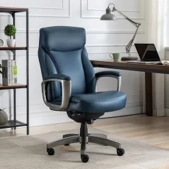 Ergonomic Chairs*La-Z-Boy Leather Executive Chair, (51447) Blue