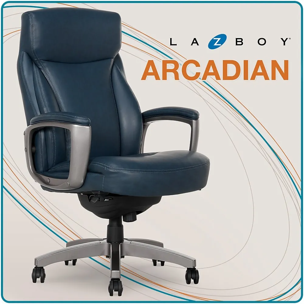 Ergonomic Chairs*La-Z-Boy Leather Executive Chair, (51447) Blue