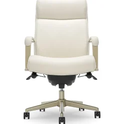 Office Chairs*La-Z-Boy Melrose Ergonomic bonded Leather Swivel Executive Chair, White (CHR10084B)