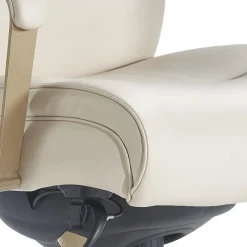 Office Chairs*La-Z-Boy Melrose Ergonomic bonded Leather Swivel Executive Chair, White (CHR10084B)