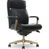 Office Chairs*La-Z-Boy Melrose Ergonomic Bonded Leather Swivel Executive Chair, Black (CHR10084A)