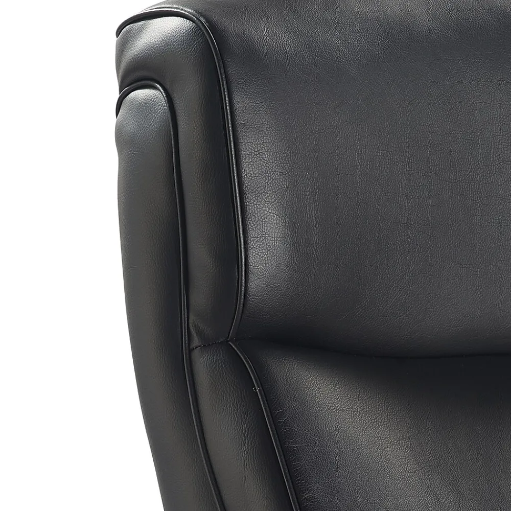 Office Chairs*La-Z-Boy Melrose Ergonomic Bonded Leather Swivel Executive Chair, Black (CHR10084A)