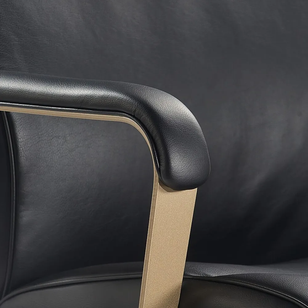 Office Chairs*La-Z-Boy Melrose Ergonomic Bonded Leather Swivel Executive Chair, Black (CHR10084A)