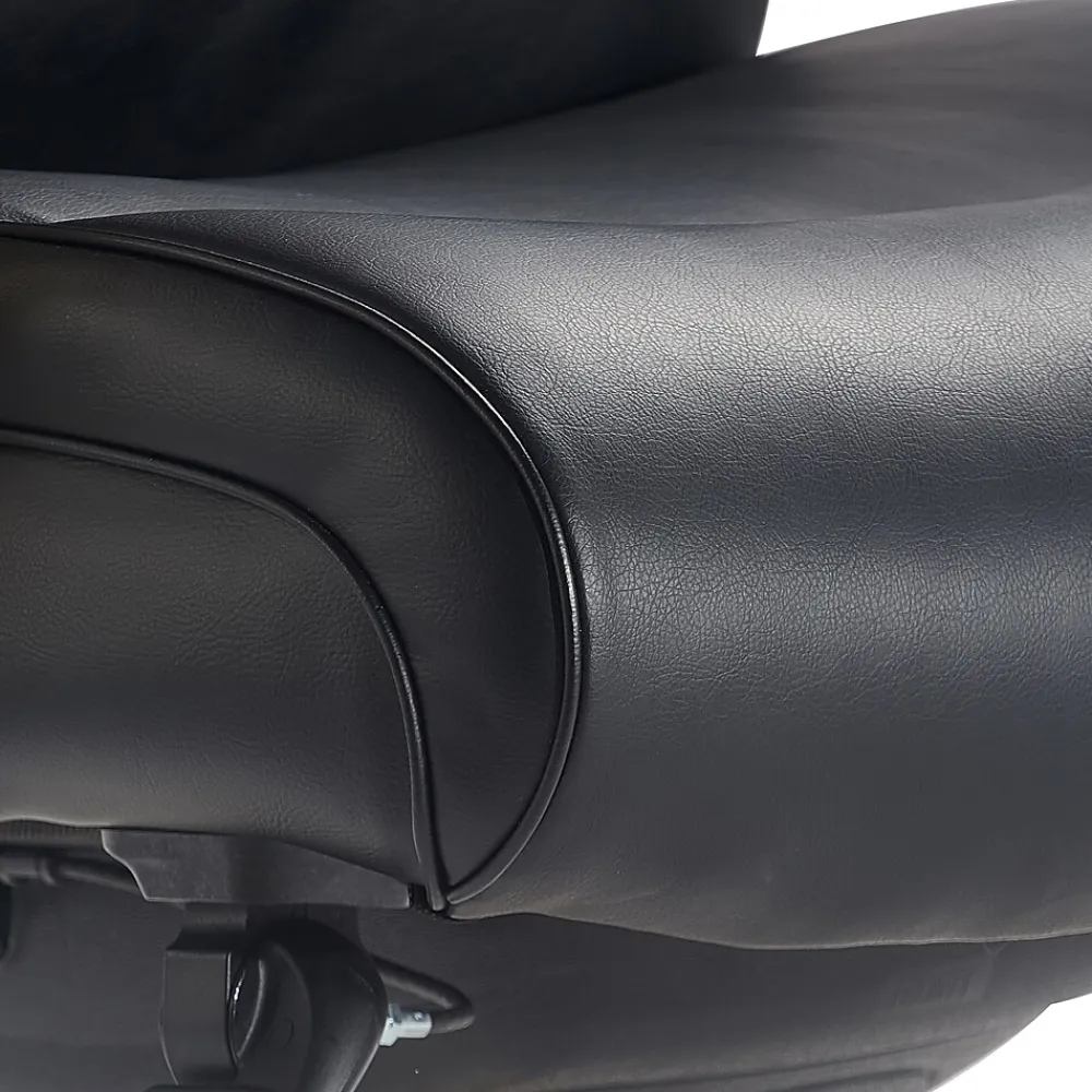 Office Chairs*La-Z-Boy Melrose Ergonomic Bonded Leather Swivel Executive Chair, Black (CHR10084A)