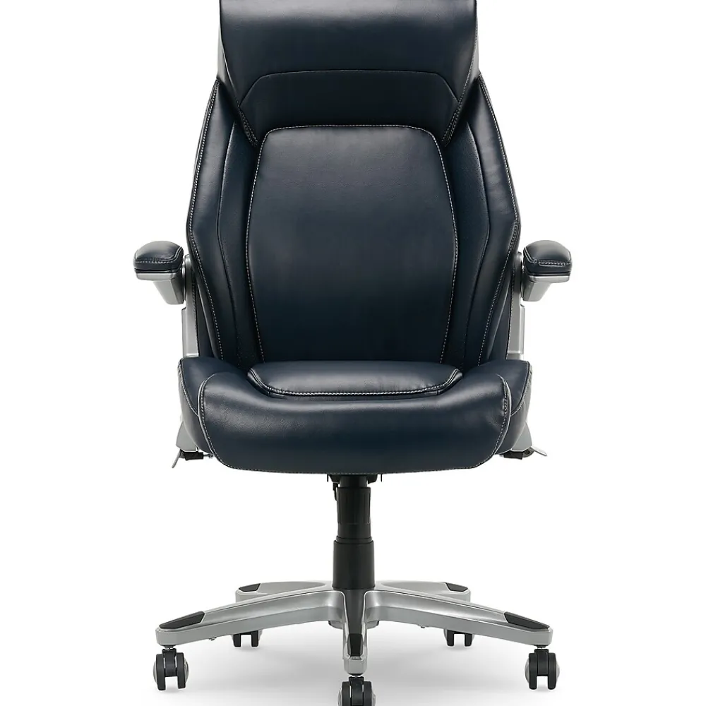 Ergonomic Chairs*La-Z-Boy Meyer Ergonomic Bonded Leather Swivel Executive Chair, (60082-NVY) Navy
