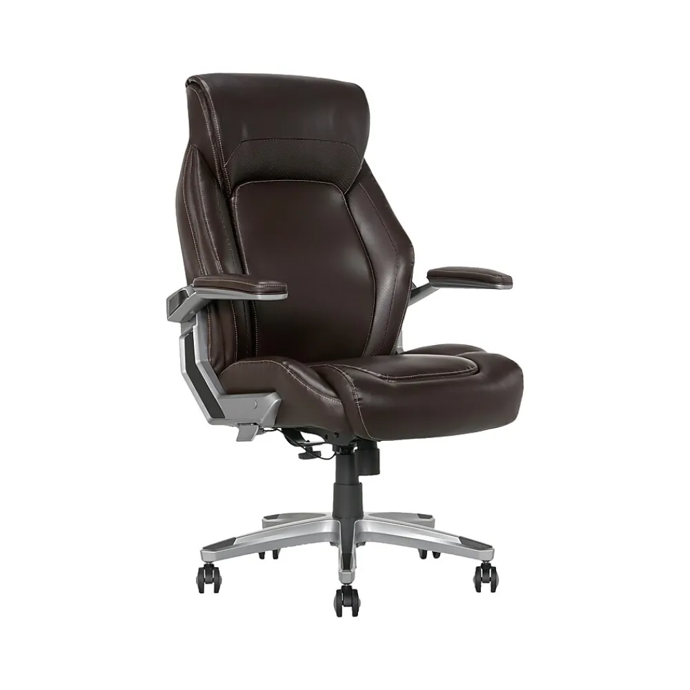 Ergonomic Chairs*La-Z-Boy Meyer Ergonomic Bonded Leather Swivel Executive Chair, (60082-BRN) Brown